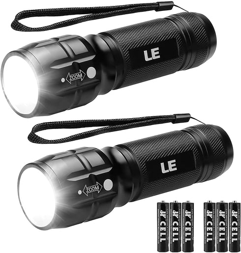 Lighting EVER LED Flashlights High Lumens, Small Flashlight, Waterproof, Adjustable Focus Flash