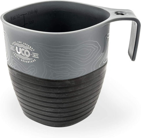UCO Plastic Collapsible Cup, 12 Ounces, for Camping, Backpacking, and Hiking, Grey