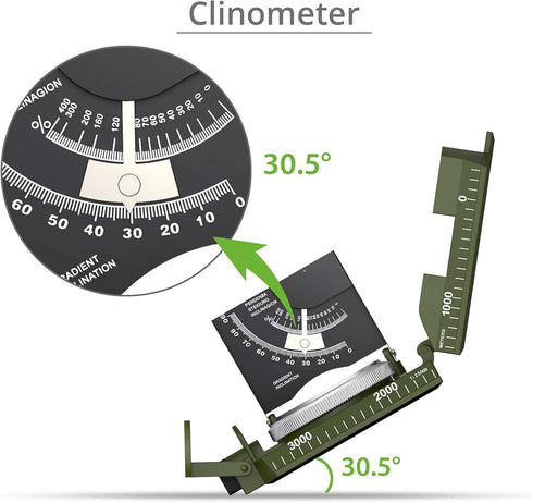 Proster IP65 Hiking Compass with Sighting Clinometer, Professional Military Waterproof Camping Compass with Carry Bag.