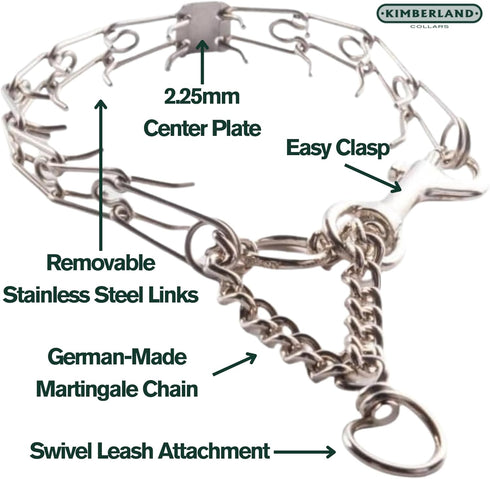 1.5mm Stainless Dog Training Collar for Small Breeds - 8'' Micro Prong Collar for Dogs 6-26lbs, No-Pull Behavior Aid