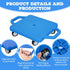 3 11 11 inch Jerify Pieces Sports Scooter Board Bulk with Handles Gym Floor Scooter for Kids Children Plastic Roller