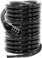 Lumintrail Extra Long Coiled Bike Cable Lock, 30ft 3/8 Inch Weatherproof Locks for Kayak, Bike, Scooter, Outdoor