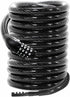 Lumintrail Extra Long Coiled Bike Cable Lock, 30ft 3/8 Inch Weatherproof Locks for Kayak, Bike, Scooter, Outdoor