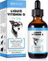 Vitamin D for Dogs, Liquid D Drops for Calcium Absorption, Supports Hip & Joint Health - Bacon Flavour