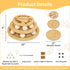 DRAGONCEE Cat Ball Track Toy with Puzzle Top, Interactive Cat Toys for Indoor Cats with Spinning Balls, Wooden Cat Ball