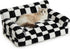 BFPETHOME Cat & Dog Couch Bed, Cute Checkered Pet Sofa for Small Pets, Non-Slip Bottom, Washable Cover (Black&White)