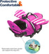 Wings Dog Life Jacket Adjustable Vest with Chin Float, Reflective Stripes, Rescue Handles, High Buoyancy Swim Float
