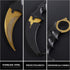 Karambit Knife Trainer No Offensive Karambit Trainer Stainless Steel Without Cutting Edge Practice Training Knife with Sheath for Beginner 100% Safe Trainer Tool(Golden color) by Milaloko
