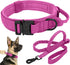 Tactical Dog Collar and Leash Set, Adjustable Military Nylon Training Collar with Control Handle and Metal Buckle for
