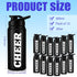 Hushee 12 Pcs Cheer Water Bottle, 20 oz Reusable Aluminum Leak Proof Sport Bottle for Cheerleading Coach