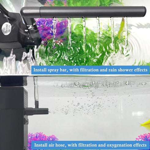 FEDOUR Submersible Internal Aquarium Filter with Water Pump for Fish Tank up to 35 Gallon (1-10 Gallon)