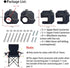 KK magsun 2 Pack 2 Pack Camping Chair Repair Accessories, Upper Back and Upper Front Attachment Connector Replacement