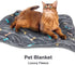 Allisandro Luxurious Dog Blanket - 350 GSM Super Fuzzy Microplush Fleece for Small Medium Large Dogs, Grey Bone