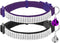 EXPAWLORER Soft Velvet Cat Collars for Girls - 2 Pack Adjustable Rhinestones Bling Breakaway Collars with Bells