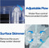 5 Gallon Aquarium Filter with Surface Skimmer, Small Quiet Hang on Back Filter for Fish Tank