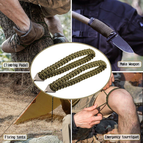 Pocket Chainsaw with Paracord Handle, 36 Inches, 16 Teeth Long Chain Hand Saw for Emergency Survival Gear