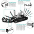 Multi-Function Bike Repair Tool Kits - 16-in-1 with Bicycle Saddle Bag, Mini Pump 120 PSI & Puncture Kit