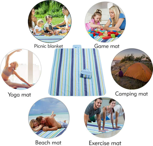 Beach Blanket Extra Large Picnic Blankets Sandproof Waterproof Outdoor Indoor Blanket Lightweight Handy Mat Portable