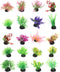PATKAW Terrarium Plants, 20pcs Miniature Aquarium Plants for Micro Landscape Bonsai Decorations