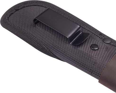 Fixed Blade Bushcraft Knife with Sheath, 8CR Full Tang Camping Hunting Knife with Wooden Handle