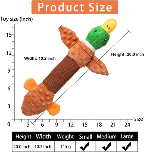 Sedioso Extra Large Dog Toy, Durable 20 Inch Tug of War Toy for Large Breeds with Crinkle Paper