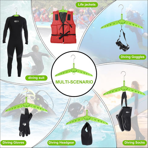 Gimilife Wetsuit Hanger for Surfing & Scuba Diving Accessory, Quick Dry Foldable & Vented Dryer (1 PCS)