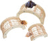 Jinkoozz 3 Pcs Hermit Crabs Climbing Toys, Natural Wooden and Hemp Rope Climbing