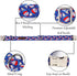Lionet Paws Design Dogs Collar Cute Flower 4th of July Dog Collars for Girl Female Medium Large Dogs with Sundae L