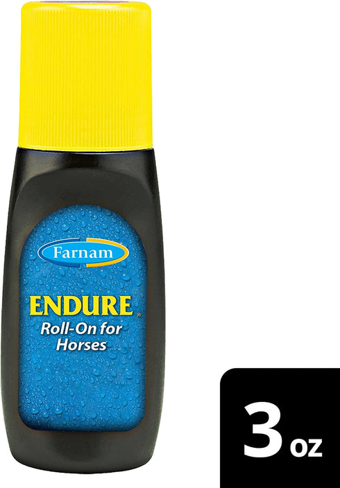 Farnam Endure Roll-On Fly Repellent for Horses, 3 Ounces, for Sensitive Areas