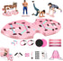 LALAHIGH Portable Home Gym System for Men and Women: Push Up Board, Pilates Bar & 20 Fitness Accessories with