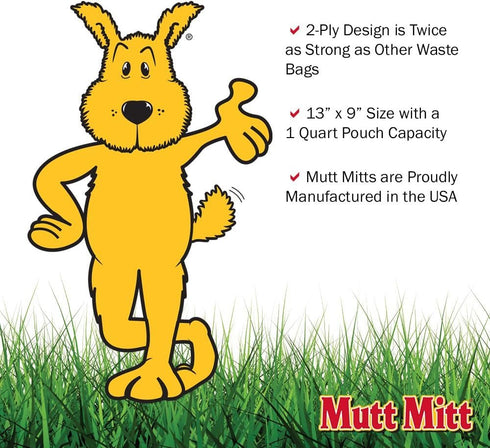 MUTT MITT Dog Waste Pick Up Bag, 100-Count