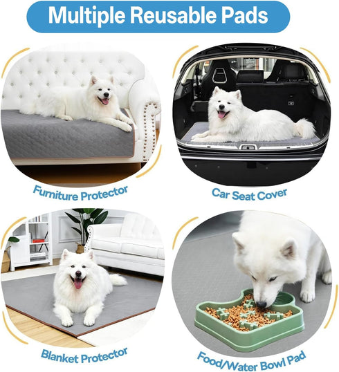 BHVESLL 1-Pack 72"x72" Extra Large Reusable Dog Pad, Non-Slip Waterproof Washable Pet Pee Pad for Potty Training