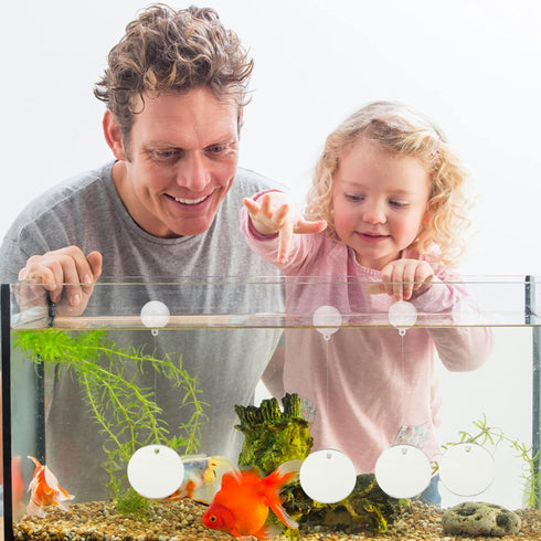 ULTECHNOVO 4Pcs Betta Fish Mirrors, Exercise Mirror for Fish Tank with Floating Ball - 5cm