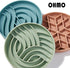 Slow Feeder Dog Bowls (Tree Life, Camo Green), Soft Silicone Food Safe Feeding Bowl for All Breed Pets, Non Slip