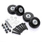 OwnMy 45mm x 18mm Luggage Wheels Replacement Set of 4, Mute Suitcase Replacement Wheels with Black Screws, Axles,