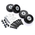 OwnMy 45mm x 18mm Luggage Wheels Replacement Set of 4, Mute Suitcase Replacement Wheels with Black Screws, Axles,