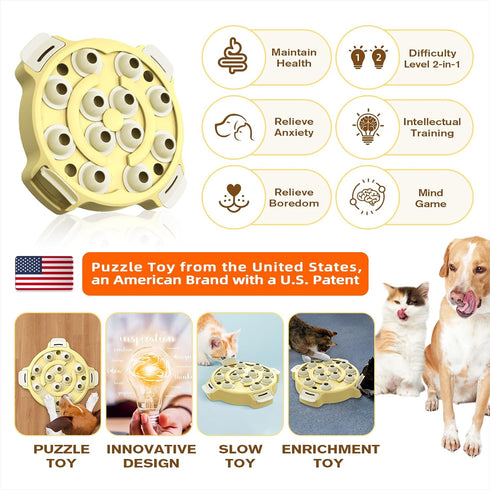 2 KADTC Dog & Cat Puzzle Toy, Levels of Step-by-Step Challenge, Large Size, Beginner to Advanced, Kitten Mental
