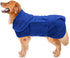 Morezi Dog Bathrobe Robes for After Bath Shower Drying Towel for Small Medium Large Breeds - Blue - S