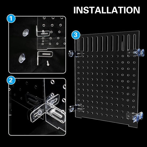 Fish Tank Divider Kit - Acrylic Aquarium Divider with 8 Suction Cups - Transparent Plate 9.8 * 11.8inch (25 * 30cm)