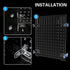 Fish Tank Divider Kit - Acrylic Aquarium Divider with 8 Suction Cups - Transparent Plate 9.8 * 11.8inch (25 * 30cm)