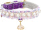 PetsHome Cat Dog Collar, Beautiful Lace Cute Pearl Premium PU Leather with Shell Pendant Adjustable for Small Dog and