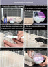 Hamster Bathroom Sand Bath Container, Removable Iron Wire Acrylic Cage Accessories for Gerbil Syrian Hamster Mouse
