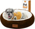 Dog Bed for Small Dogs, Washable Round Donut Pet Bed for Puppy and Kitty, Extra Soft Calming Bed with Anti-Slip Bottom,
