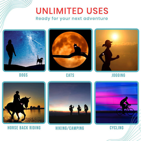 Avando Dog Collar Light, Waterproof Silicon LED Dog Lights for Night Walking, Safety Lights for Dog and Cat, Batteries
