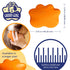 Small 4" Dog Pet Hair Massaging Brush Grooming Tool for Cats, Dogs, Long or Short Hair, Tangerine Orange