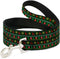 Dog Leash Christmas Sweater Stitch, 6 Feet Long, 1.0 Inch Wide (Green White Gold Red)