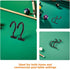 4pcs Didiseaon Metal Pool Cue Holder Hooks for Billiards Table Side Snooker Cue Rack Clips for Organizing and Triangle
