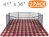 36"x41" KOOLTAIL Washable Pee Pads for Dogs - Waterproof & Non-Slip Plaid Puppy Potty Training Pads, Reusable Whelping