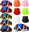 Poen 6 Pcs Motorcycle Goggles Windproof Adjustable ATV Snow Dirt Bike Safety Goggles for Men Women