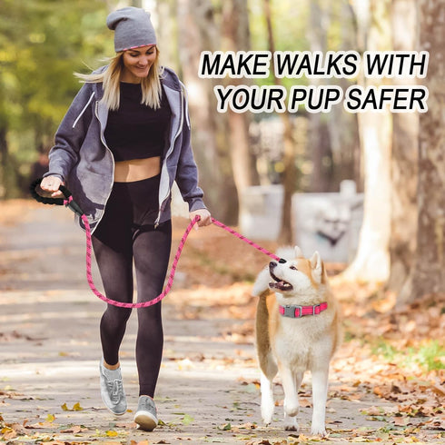 BARKBAY Heavy Duty Dog Leashes for Large Dogs, 2 PACK 5 FT with Padded Handle, Reflective Threads